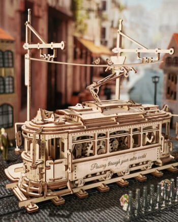 Rokr Classic City Tram 3D Wooden Puzzle LK801 Building Toys Jigsaw For Xmas Gift