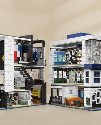 City Street View Building Lights Children Educational Assembly Building Blocks Toys Compatible