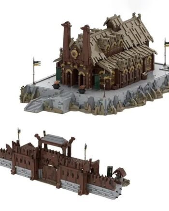 Compatible Building Blocks Plastic Golden Hall Great Wall Toy Suit