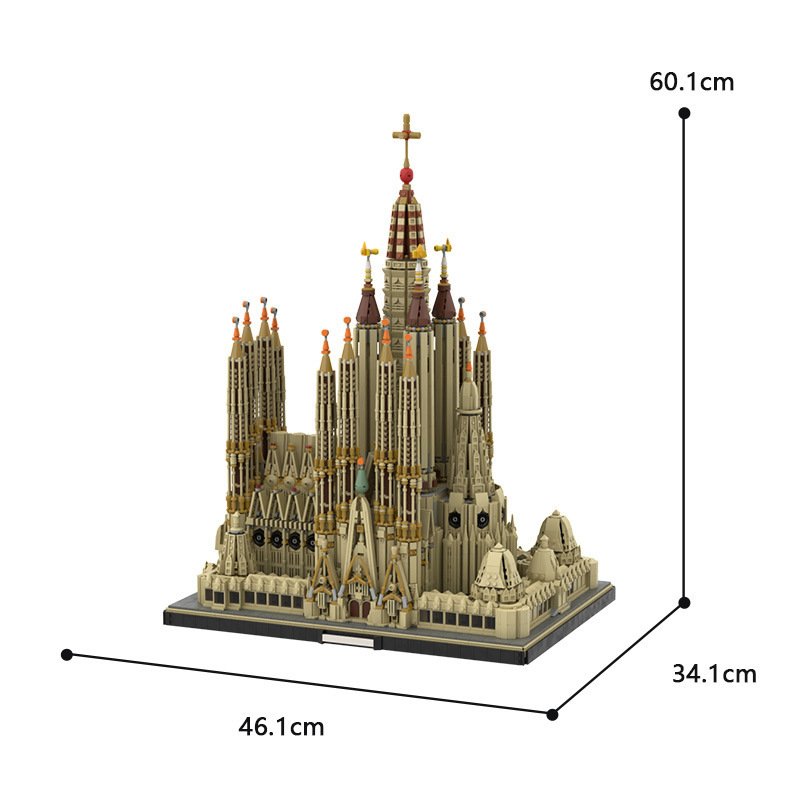 Street View Building Series Barcelona Sagrada Familia Building Block Set Model