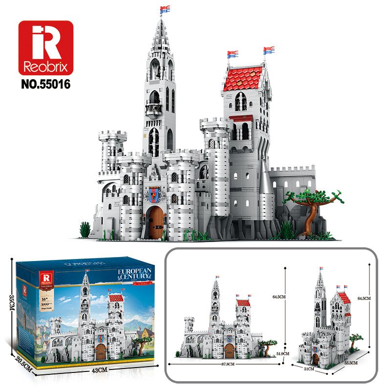 Street View King Castle Building Blocks Building Model
