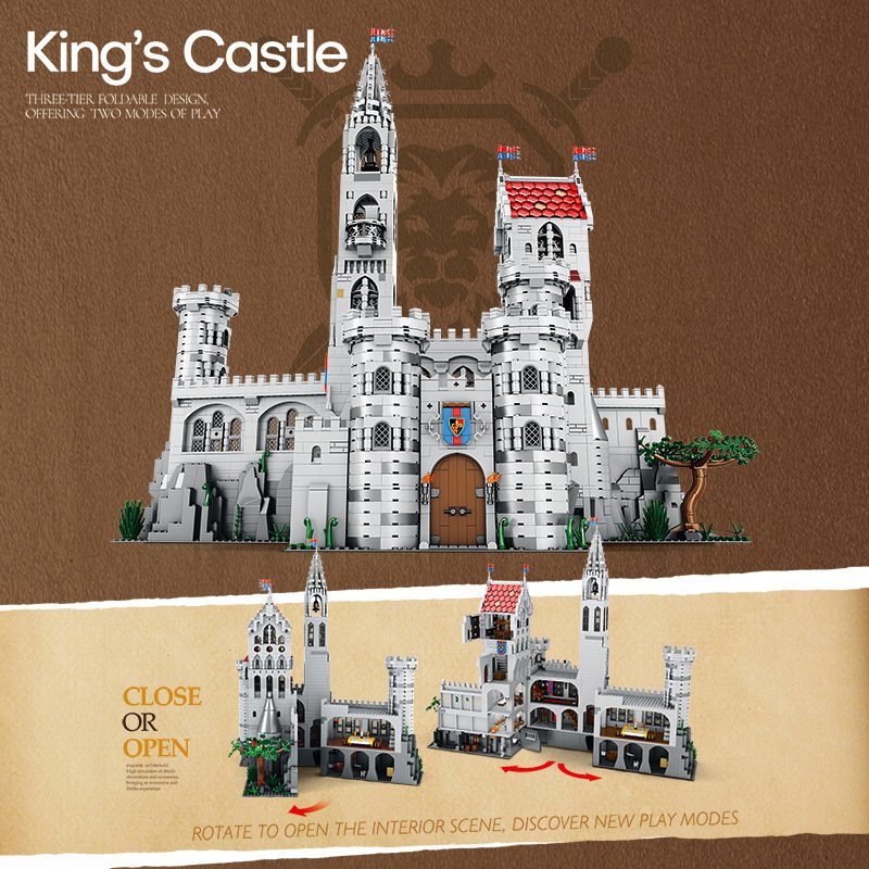 Street View King Castle Building Blocks Building Model