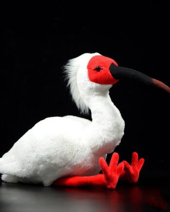 Cute Simulation Model Of Super Cute Crested Ibis Plush Toy