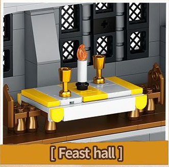 Street View King Castle Building Blocks Building Model